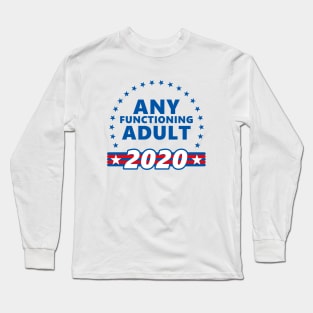 Any Functional Adult 2020 President Blue Long Sleeve T-Shirt